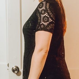 Black lace blouse